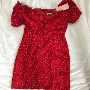 Off-Shoulder Floral Dress